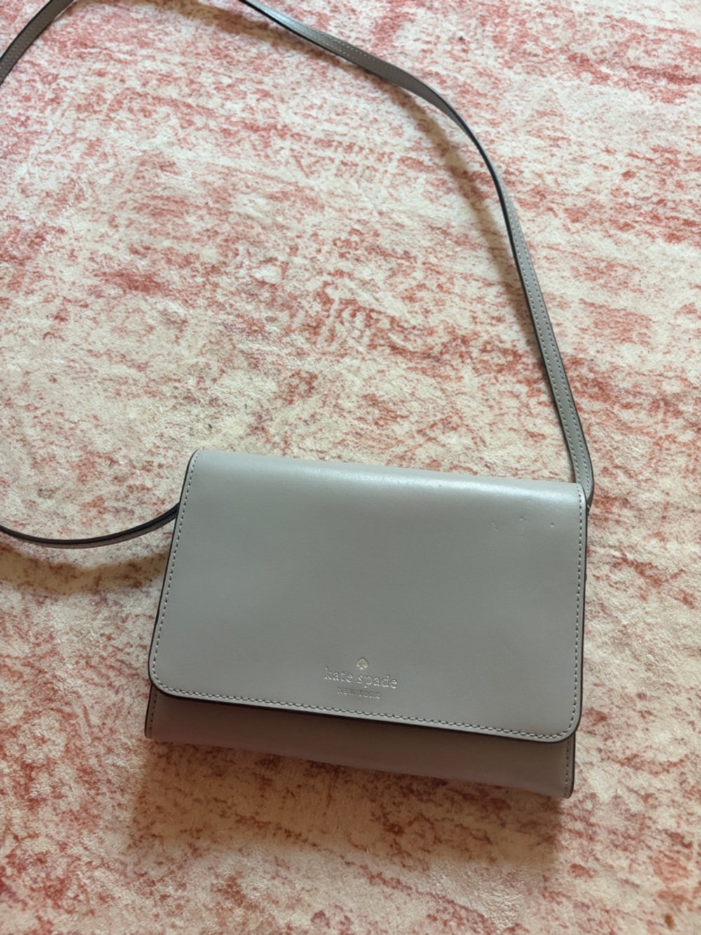 kate spade Light Gray Leather Crossbody Bag